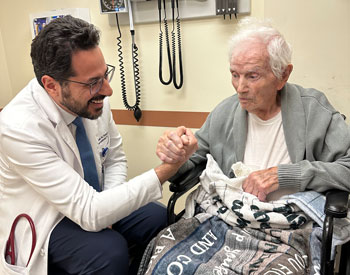 uci health transcatheter aortic valve replacement tavr patient joe bush with cardiologist dr antonio frangieh
